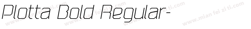 Plotta Bold Regular字体转换